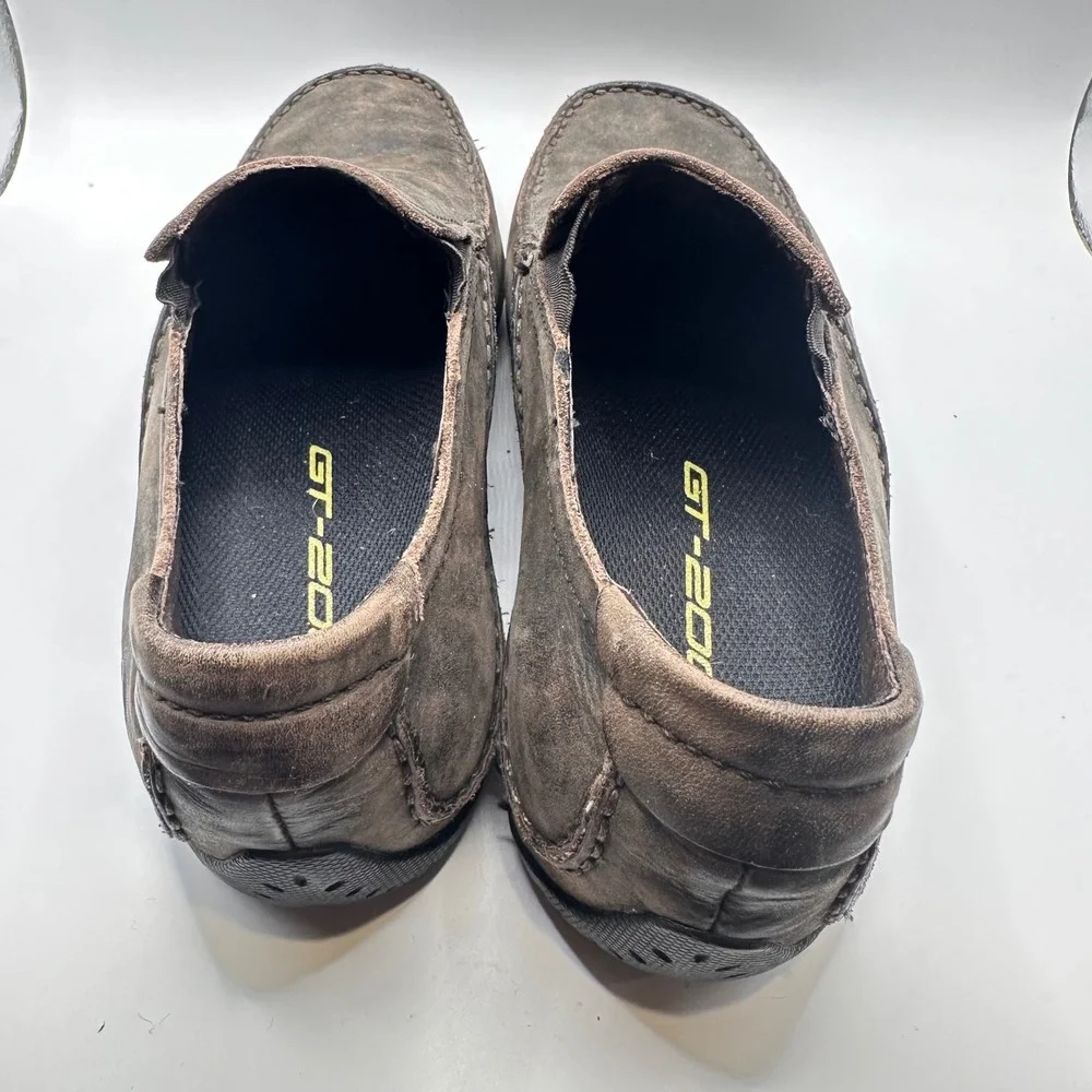 Merrell Omega Moc Dark Brown Leather Slip On Loafers Vibram Mens 8.5 23017
